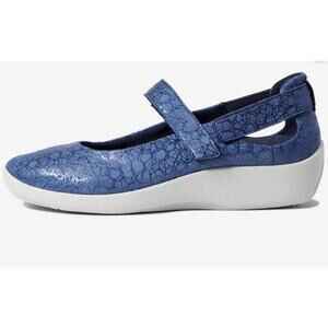 Arcopedico L51 Liho Blue embossed Adjustable Straps Mary Jane Shoes 37 US6.5 NIB